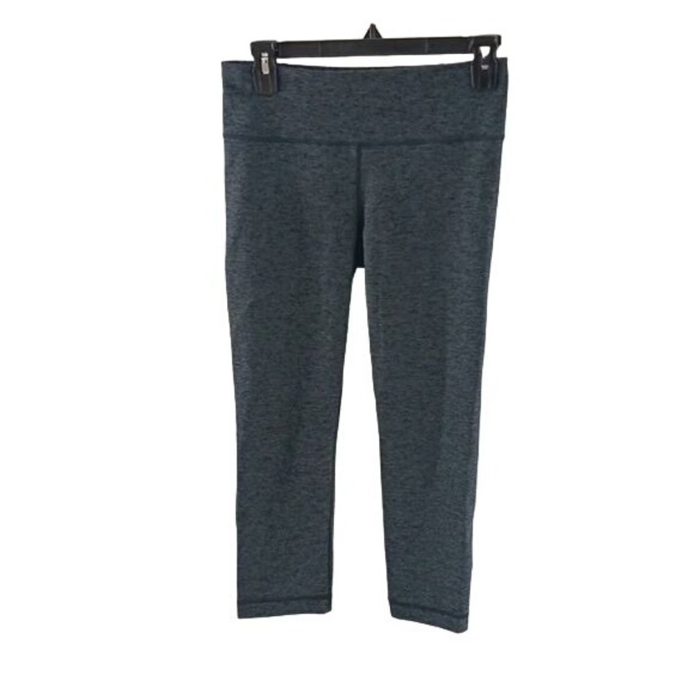 Under Armour Womens Cropped Leggings Gray HeatGear Athletic Pants S